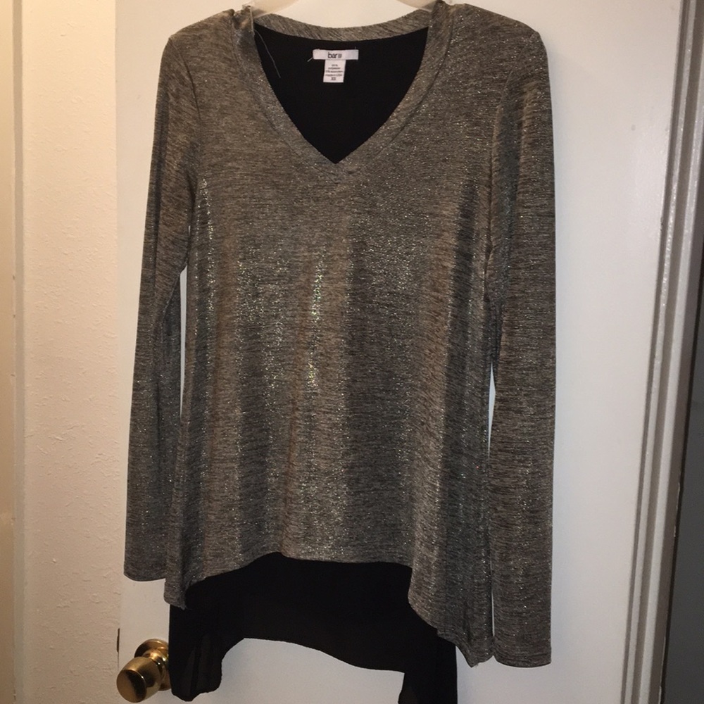 Black & gold sparkly top